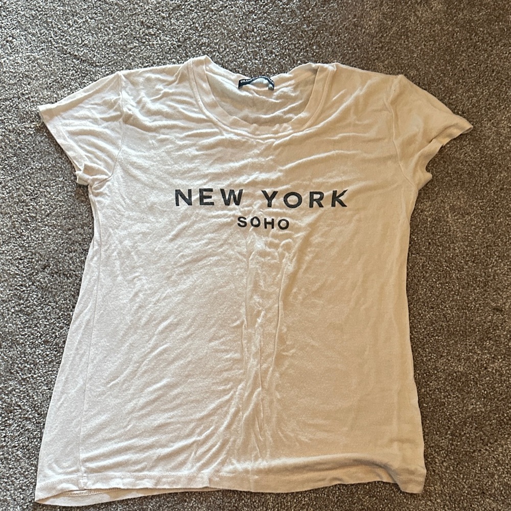 Brandy Melville Cream New York Soho Tee